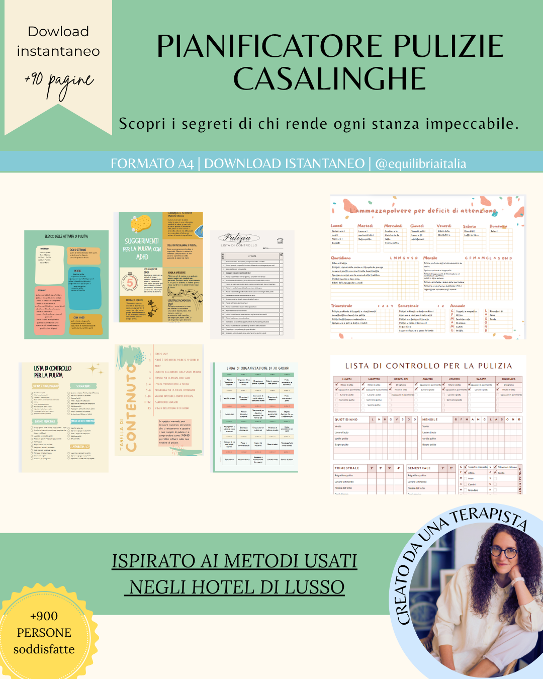 Kit Equilibria Focus - Planner per gestire le PULIZIE e l'ORDINE in casa