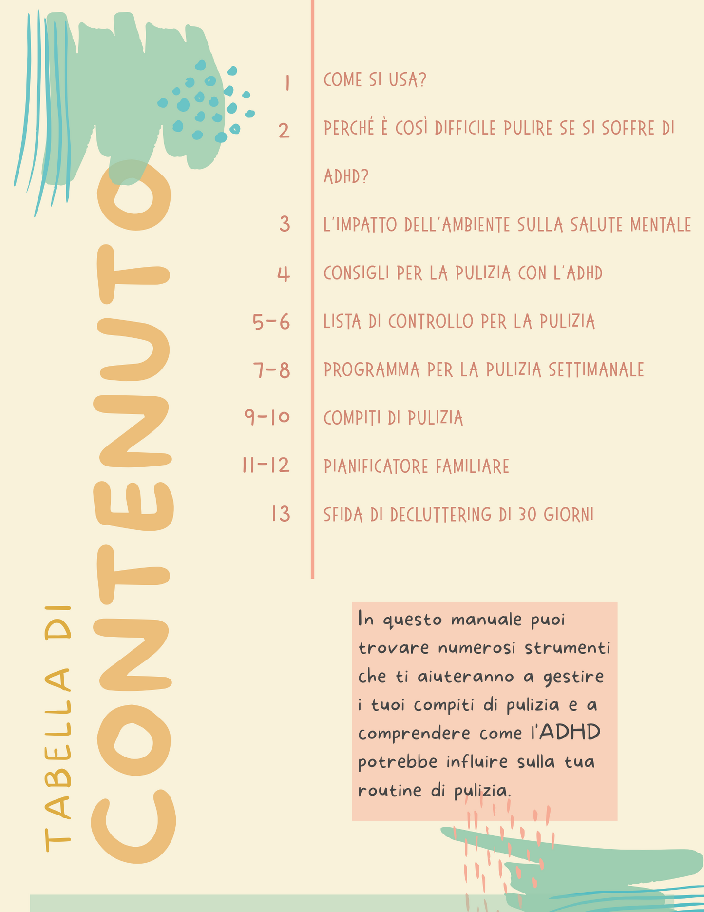 Kit Equilibria Focus - Planner per gestire le PULIZIE e l'ORDINE in casa