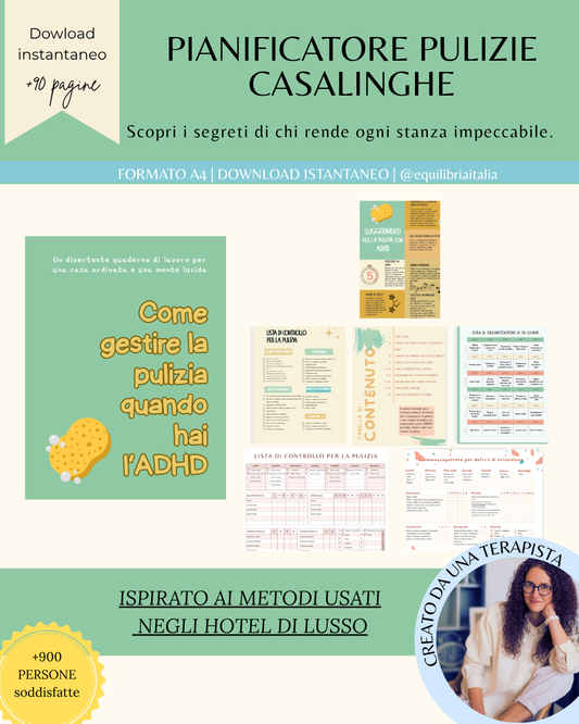Equilibria Focus - Planner per gestire le PULIZIE e l'ORDINE in casa